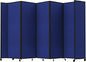 Versare Room Divider 360 Portable Wall Partition | Folding Panels | Large Freestanding Divider | Locking Wheels | Temporary Room Separator | 14' x 7'6'', Royal Blue