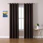 ChrisDowa Grommet Blackout Curtains for Bedroom and Living Room - 2 Panels Set Thermal Insulated Room Darkening Curtains (Brown, 52W x 84L )