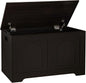 DINZI LVJ Storage Chest, 31.5”Wooden Toy Box with 2 Safety Hinges, Entryway Storage Bench with Flip-Top, Sturdy Storage Trunk for Living Room, Bedroom, Easy Assembly, Espresso