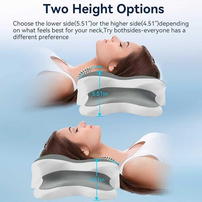 Cervical Pillow for Side Sleepers,Memory Foam Pillows for Neck and Shoulder Pain,Deep Sleep Pillows for Back Pain Sleeper, Dreamers Relief,Slumber,Stomach,Snoring Pillow (Grey, 25"Lx15"Wx5.8"H)