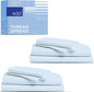 THREAD SPREAD 2-Pack Queen Size Sheets Set - 400 Thread Count 100% Cotton Sateen Weave - Extra Soft, Breathable, Hotel Quality Cooling Sheets, 2 Sets of Queen Size Deep Pocket Bed Sheets (Light Blue)