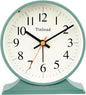 4.5"Retro Analog Alarm Clock,Vintage decor , Super Silent Non Ticking Small Clock with Manual Light, Snooze, Battery Operated, for Bedroom, Living Room, Office,Nightstand, Bedside, Desk ,Table(Green)