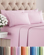King 6 Piece Sheet Set - Cooling, Comfy & Breathable - Hotel Luxury Bedding, Includes Fitted Sheet for Women, Men, Kids & Teens - 1 Flat, 1 Fitted Sheet, 4 Pillowcases with Deep Pockets - Light Pink