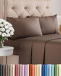 Twin 4 Piece Sheet Set - Cooling, Comfy & Breathable - Hotel Luxury Bedding, Includes Fitted Sheet for Women, Men, Kids and Teens - 1 Flat, 1 Fitted Sheet, 2 Pillowcases with Deep Pockets - Brown