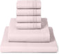 Mellanni King Sheet Set - 6-Piece Iconic Collection Bedding, (Including 4 Pillowcases), 16-Inch Deep Pocket, Easy Care, Extra Soft, Cooling Sheets, Brushed Microfiber - Blush Pink
