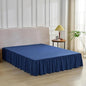 Bed Skirt Queen Size Ruffled Bed Skirt with Split Corners, Queen Bed Skirts 12 Inch Drop, Queen Size Bed Skirting with Platform, 12'' Queen, Navy Blue