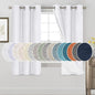 PrinceDeco Linen Texture Curtains 100% Blackout Curtains 64 inch Long 2 Panels Set for Bedroom Living Room Energy Saving Window Treatment Curtain Drapes, Burlap Fabric with White Liner，Pure White