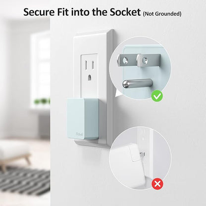 Nekmit Flat USB Wall Charger, Dual Port Slim USB Wall Charger with Smart IC for iPhone 14/14 Pro/14 Pro Max/13/13 Pro/13 Pro Max/12/12 mini/12 Pro, Galaxy, Pixel, iPad Pro, AirPods and More, Blue
