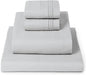 Mellanni Twin Sheet Set - 4-Piece Iconic Collection Bedding, (Including 2 Pillowcases), 16-Inch Deep Pocket, Easy Care, Extra Soft, Cooling Sheets, Brushed Microfiber - Light Gray