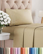 Twin Size 3 Piece Sheet Set - Comfy Breathable & Cooling Bed Sheets Set - Hotel Luxury Bedding for Women, Men, Kids, Teens, Boys & Girls - Deep Pockets, Ultra-Soft and Wrinkle Free - Oeko-Tex - Beige