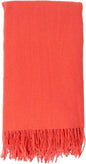 Alashan Ripple Finish - Cashmere Blend Throw Blanket - Soft Woven Coral Cashmere Throw