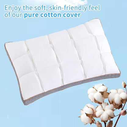 YOUR MOON Soft Pillow Standard for Sleeping, Super Soft Support Down Alternative Pillow, 100% Cotton Shell Luxury Comfy Fluffy Bed Pillows for Sleep(White)