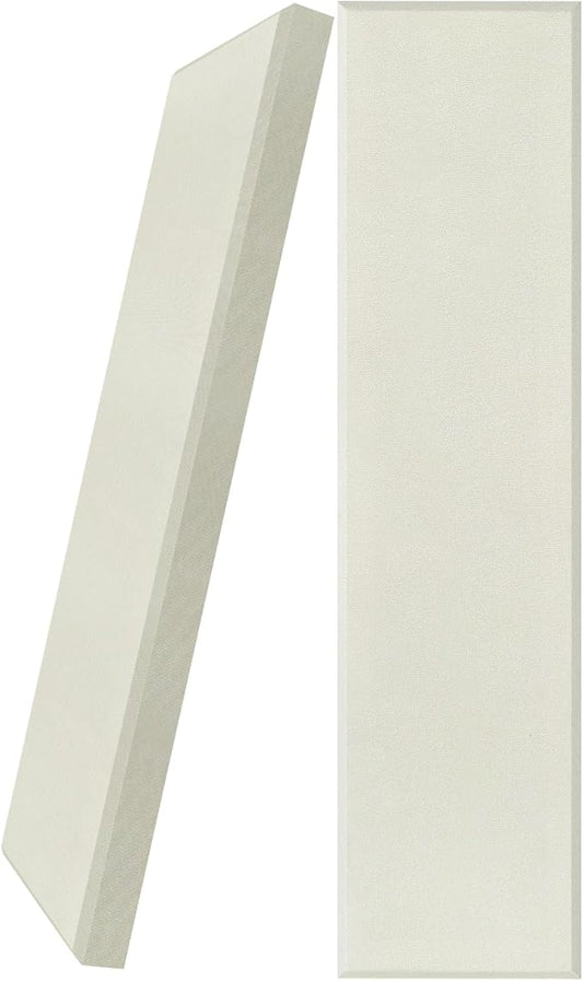 UMIACOUSTICS 2 PCS Fiberglass Acoustic Panels, 48x12x2 Inches Sound Absorbing Panels, Sound Proof Panels for Studios, Office, Home Theater. (Off White)