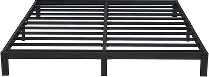 7 Inch King Bed Frame Heavy Duty Low Profile Metal Platform No Box Spring Needed Mattress Foundation, Easy to Assembly, Noise Free, Black