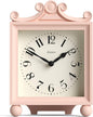 JONES CLOCKS® Parlour Mantel Clock | Classic Carriage Clock | Rose Pink | Elegant Square Decorative case, Perfect for Mantel, Shelf, Table or Bedside
