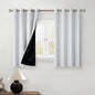 BGment Short Blackout Curtains 54 Inch Length for Bedroom, Thermal Insulated Energy Efficiency Noise Reducing Grommet Curtains with Liner for Small Window 2 Panels Each 52 Inch Wide Greyish White