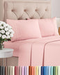 Cal King Size 4 Piece Sheet Set - Comfy Breathable & Cooling Bed Sheets Set - Hotel Luxury Bedding for Women, Men, Kids, Teens, Boys & Girls - Deep Pockets, Soft, Wrinkle Free - Oeko-Tex - Baby Pink