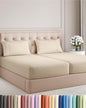 Split King Size 5 Piece Sheet Set - Comfy Breathable & Cooling Bed Sheets Set - Hotel Luxury Bedding for Women, Men, Kids, Teens, Boys & Girls - Deep Pockets, Soft and Wrinkle Free - Oeko-Tex - Wheat