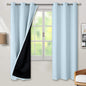 BGment Baby Blue 100% Blackout Curtains for Nursery Bedroom 72 Inch Length 2 Panels, Thermal Insulated Full Light Blocking Grommet Noise Cancelling Window Curtains for Kids Room, 42 Inch Wide Each