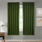 StangH 63 inch Length Christmas Moss Green Velvet Curtains 2 Panels, Rod Pocket Soft Thick Drapes Light Dampening Heat & Cold Blocking for Kitchen/Bathroom, W52 x L63