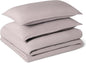 Amazon Basics Brushed Microfiber Comforter Set, Extra Soft with Natural Texture, 3-Piece, King, Purple