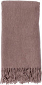 Alashan Cashmere Blend Ripple Finish - Woven Throw Blanket - Mushroom
