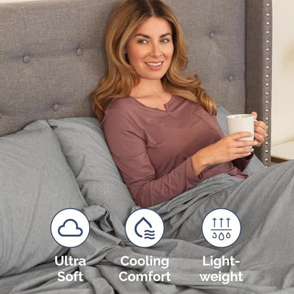 Queen Pillow Cases Set of 2 - Ultra Soft Hotel Quality Pillowcase Covers - Comfy, Cozy & Wrinkle Free - Shrinkage and Fade Resistant - Machine Washable Pillow Protectors - 2 Piece Set - Heathered Grey