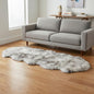 Premium Genuine Sheepskin Rug 2' x 6' Long Fur Soft & Natural Bedside Area Rug, Wolf Tip Brown, Double Pelt