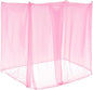4 Corners Mosquito Net for Mosquiteros para Camas Bed Canopies Netting Bed Drapes Rectangular Mosquito Mesh for Camping Home Outdoor Travel(Pink,L75 X W59 X H67 Inch,1 Opening)