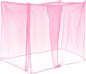 4 Corners Mosquito Net for Mosquiteros para Camas Bed Canopies Netting Bed Drapes Rectangular Mosquito Mesh for Camping Home Outdoor Travel(Pink,L75 X W47 X H59 Inch,1 Opening)