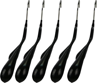 Mawa by Reston Lloyd BodyForm Series Non-Slip Space-Saving Clothes Hanger for Jackets, Suits and Coats, 16-1/2", Style 42/L, Black, Set of 2