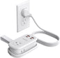 ORICO 65W GaN Travel Power Strip with 7-in-1 Charging Ports (3 AC Outlets/2 USB-A/2 USB-C), Flat Plug and 4FT Extension Cord, Fast Charger for MacBook Pro/Air, iPad Pro, iPhone 17/16/15- AP3