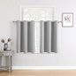 ChrisDowa Small Window Curtains for Kitchen and Bedroom - Grommet Short Thermal Insulated Room Darkening Curtains (2 Panels, Light Grey, 36 x 24 Inch)