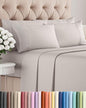 Full 6 Piece Sheet Set - Cooling, Comfy & Breathable - Hotel Luxury Bedding, Includes Fitted Sheet for Women, Men, Kids & Teens - 1 Flat, 1 Fitted Sheet, 4 Pillowcases with Deep Pockets - Light Grey