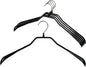 Mawa by Reston Lloyd BodyForm Series Non-Slip Space-Saving Clothes Hanger For Jackets, Suits & Coats, 16-1/2", Style 42/L, Set of 5, Black