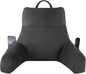 IPYNBAP Reading Pillow with Arms for Adults, Back Pillow for Bed Sitting Up, Shredded Memory Foam Backrest Pillow with Pockets & Removable Washable Cover, Lounging, Watching TV, Reading(20inch Grey)