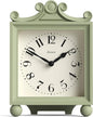 JONES CLOCKS® Parlour Mantel Clock | Classic Carriage Clock | Sage Green | Elegant Square Decorative case, Perfect for Mantel, Shelf, Table or Bedside