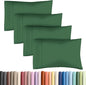 King Pillow Cases Set of 4 - Ultra Soft Hotel Quality Pillowcase Covers - Comfy, Cozy & Wrinkle Free - Shrinkage and Fade Resistant - Machine Washable Pillow Protectors - 4 Piece Set - Emerald Green