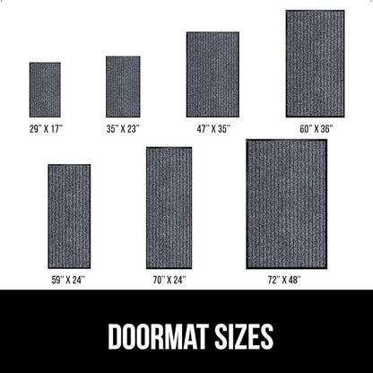 GORILLA GRIP Waterproof Traffic Guard Door Mat, 35x23, Heavy Duty Entryway Mats, Strong Rubber Back Commercial Utility Rugs for Office Hallway, Garage Floor and Home, Low Profile Carpet, Charcoal Gray