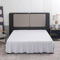 TSUTOMI Bed Skirt Full Size Ruffled Bed Skirt with Split Corners, 18 Inch Drop Dust Ruffle Bed Skirts with Platform, Gathered Style, 100% Microfiber, White
