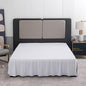 TSUTOMI Bed Skirt King Size Ruffled Bed Skirt with Split Corners, 16 Inch Drop Dust Ruffle Bed Skirts with Platform, Gathered Style, 100% Microfiber, White
