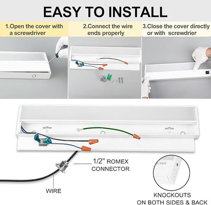 Ansen 4Packs of Under Cabinet Lighting Hardwired, 18IN 15W 998LM, Dimmable Led Light for Kitchen/Bar/Closet, CRI>92, R9>90, 3 Color Temperature, 3000K/4000K/5000K(Warm White, Cool White, Daylight)