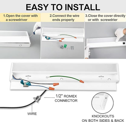 Ansen 3Packs of Under Cabinet Lights for Kitchen, 18in 15W 998LM, Dimmable Hardwire Led Light for Closet, CRI>92, R9>90, 3 Color Temperature, 3000K/4000K/5000K(Warm White, Cool White, Daylight)