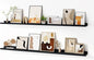 Floating Picture Ledge Shelves for Wall Set of 2, 55 Inches Picture Shelf with Ledge, Nursery Book Shelf for Toys Storage Kids Bookshelf Wall Mounted Living Room Bedroom Decor Frames, Black
