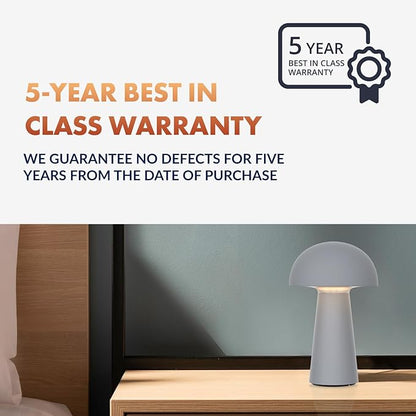 ‎Newhouse Lighting Capri, Fog Gray 2700K Dimmable Cordless USB-C Rechargeable Table Lamp NHTL-CA-GY, Cordless Desk Lamp for Living Room, Bedroom, Coffee Table, and Other Cozy Home Decor
