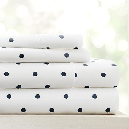 Linen Market 4 Piece California King Bedding Sheet Set (Navy Blue) - Sleep Better Than Ever with These Ultra-Soft Cooling Bed Sheets for Your California King Size Bed - Deep Pocket Fits 16" Mattress