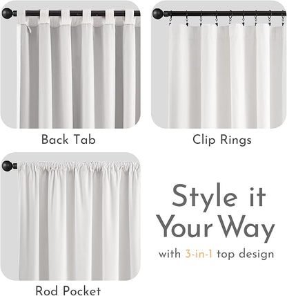 Lazzzy White Blackout Velvet Curtains for Living Room Bedroom 84 Inch Long Insulated Lined Drapes Rod Pocket Modern Window Treatments 2 Panels Set