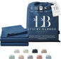 Full Size Sheet Set | 100% Viscose | Organically Grown | Ultra Soft | Cooling Sheets for Hot Sleepers | 17" Deep Pocket [Midnight Blue]