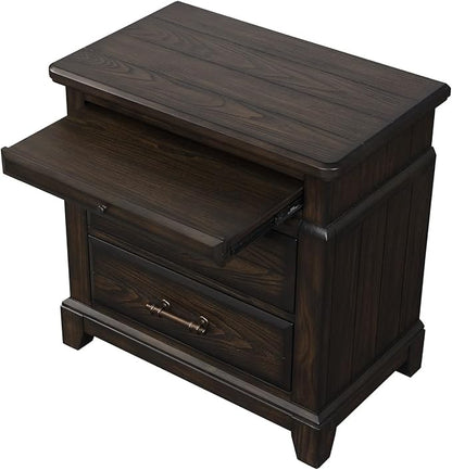 2 Drawer Nightstand Set of 2, Matching Bedside Tables with Modern Design and Easy-to-Clean Surfaces