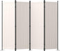 Room Divider, 4 Panel Folding Privacy Screen, 88” Portable Separating with 3 Metal Feet, Partition Room Dividers, Lightweight Freestanding Wall Divider Screen for Office Bedroom Hospital(White)